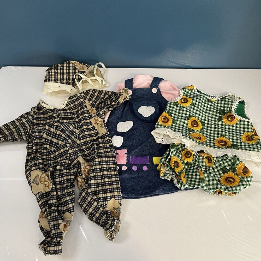 Doll Clothes Lot Of 3 Outfits for 15” Dolls Country Cottage Vibes Unbranded